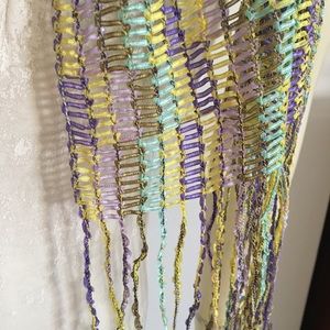 Missoni multicolored ribbon fringe scarf